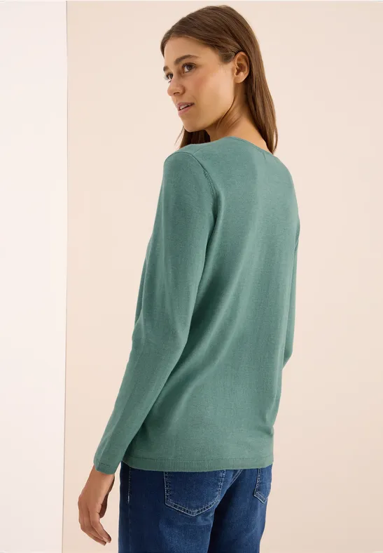 Basic Pullover jewel green melange