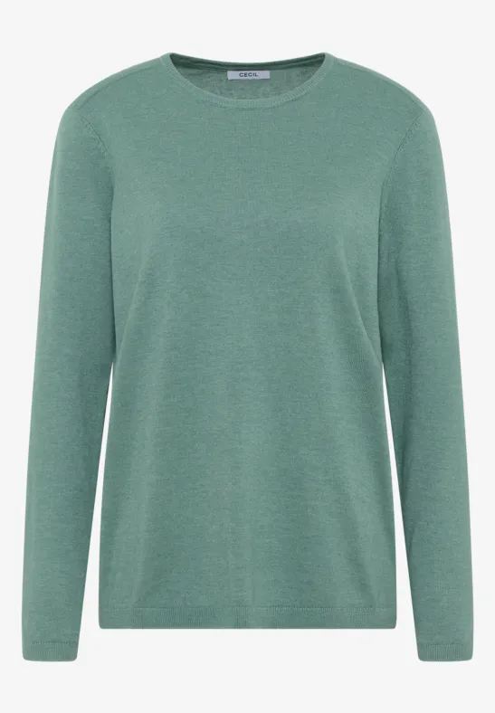 Basic Pullover jewel green melange