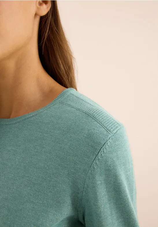 Basic Pullover jewel green melange