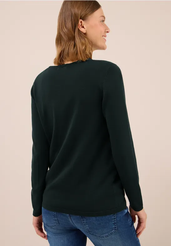 Pull basique ink green
