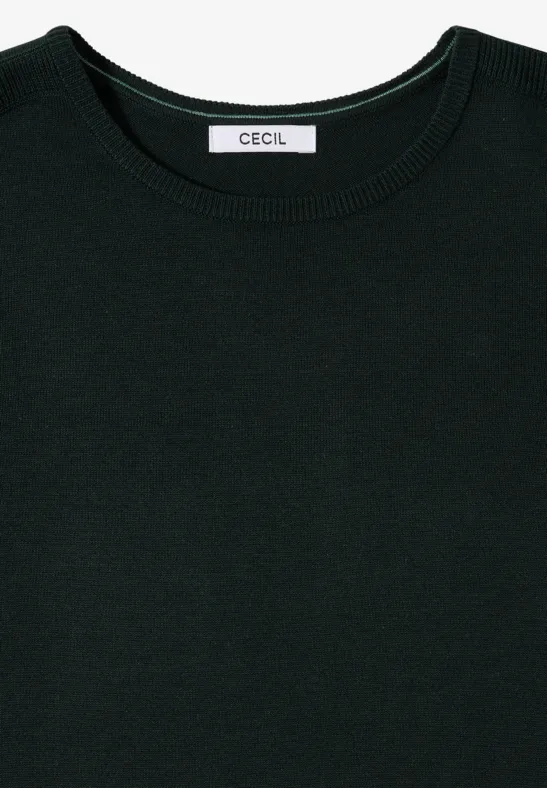 Pull basique ink green