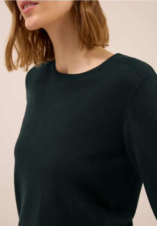 Pull basique ink green