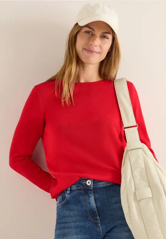Pull basique fiery red