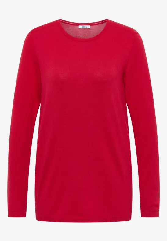 Pull basique fiery red