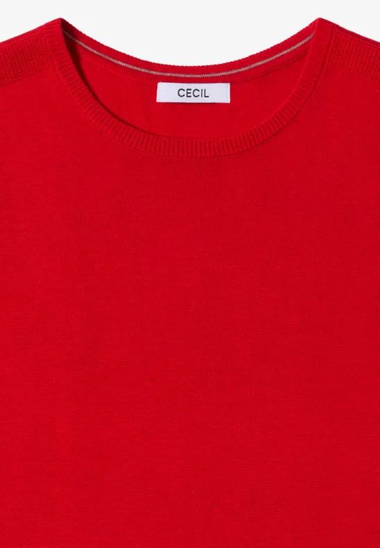 Pull basique fiery red