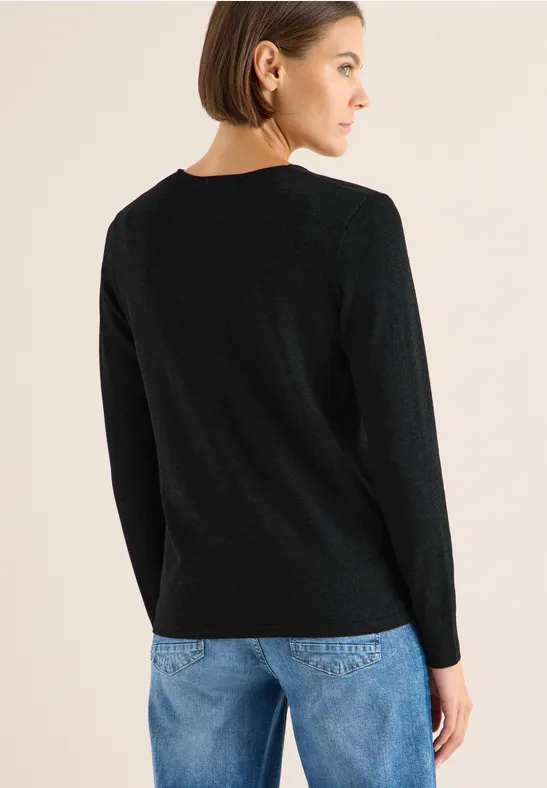 Basic Pullover charcoal grey melange