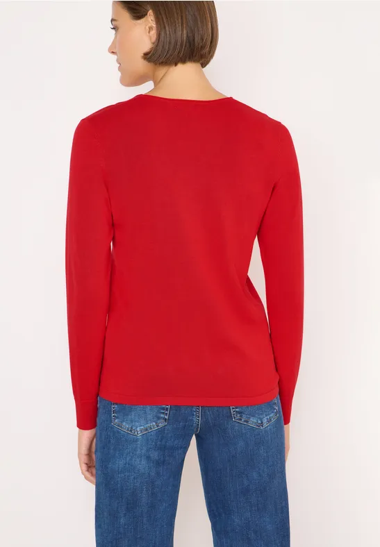 Basic Pullover fiery red