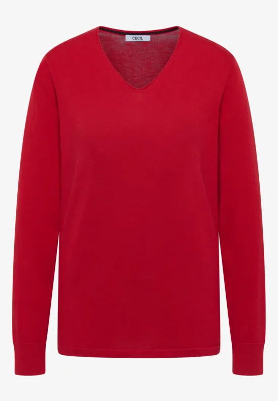 Basic Pullover fiery red