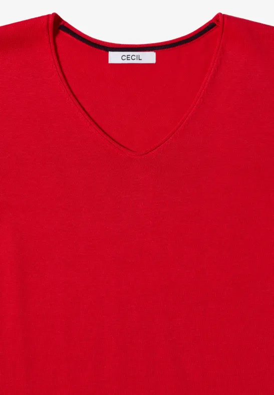 Basic Pullover fiery red
