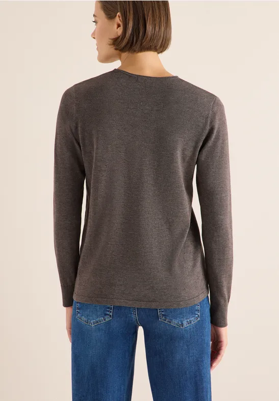Pull basique mushroom taupe melange