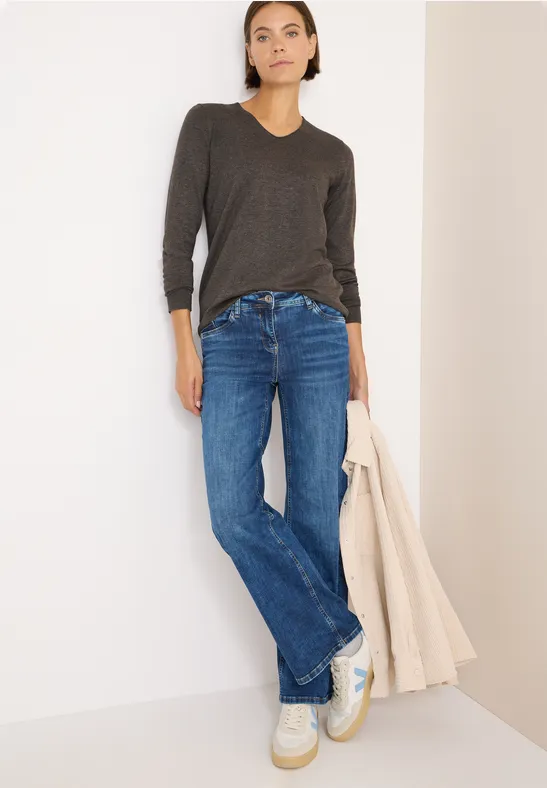 Pull basique mushroom taupe melange