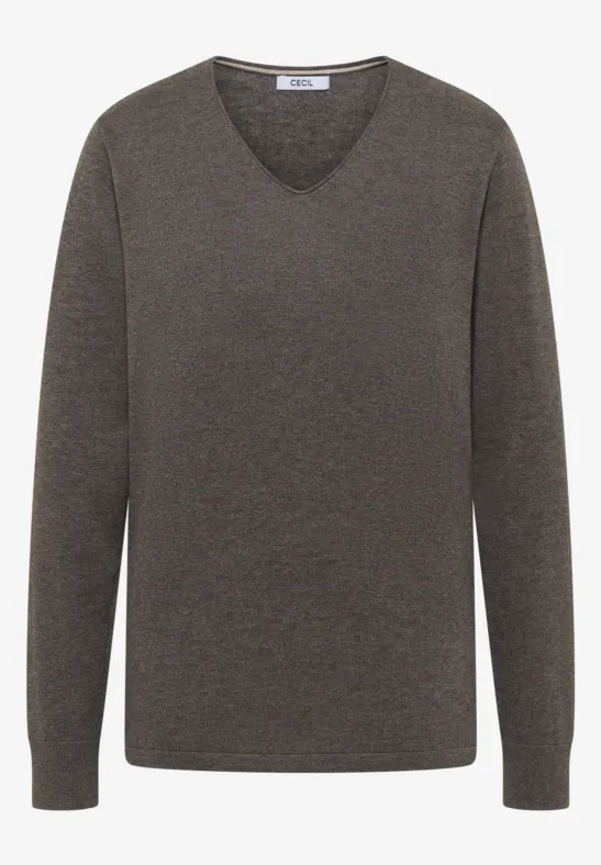 Pull basique mushroom taupe melange