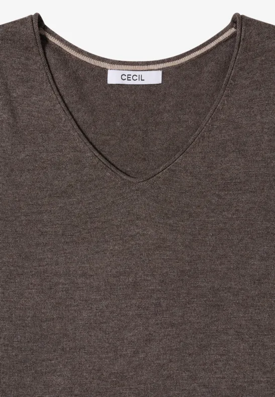 Pull basique mushroom taupe melange