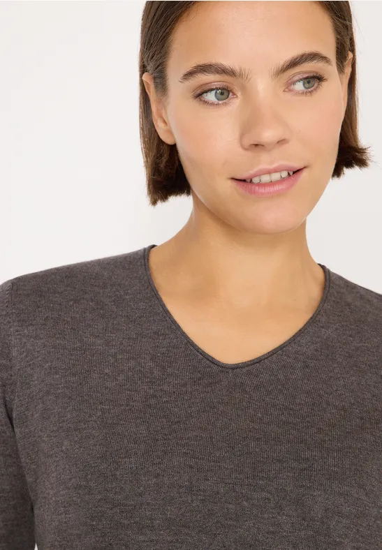 Pull basique mushroom taupe melange