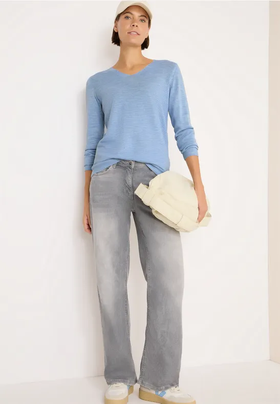 V-Neck Pullover mountain heather melange