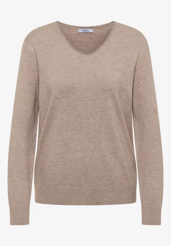 Zachte trui toffee cream melange