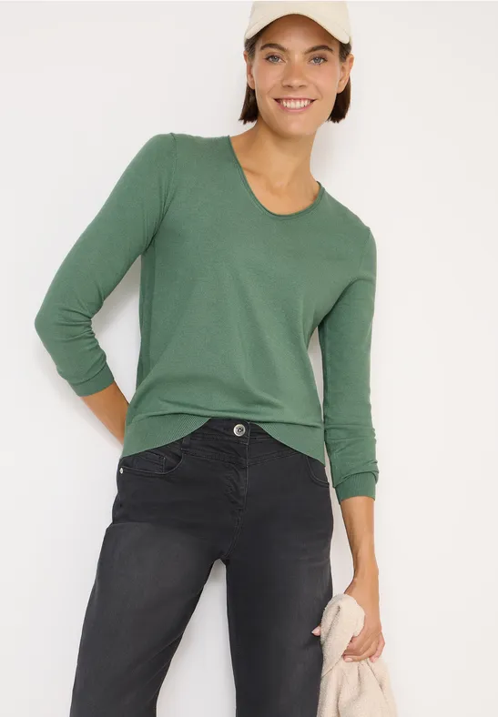 Kuscheliger Pullover highland green melange