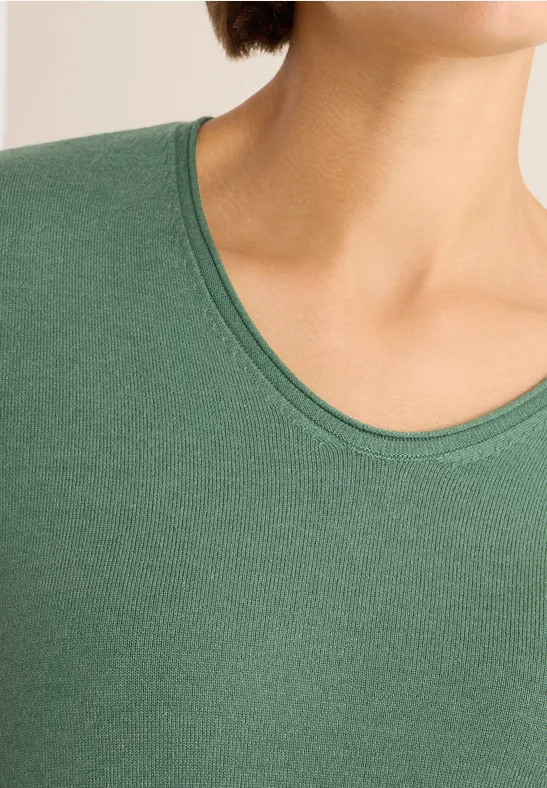 Kuscheliger Pullover highland green melange