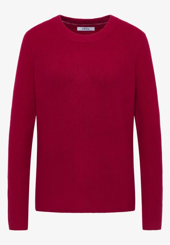 Pull-over avec détails structurés beaujolais red