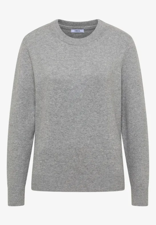 Softer Rundhals Pullover sporty grey melange