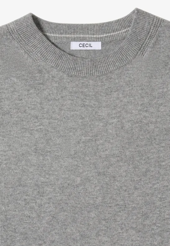 Softer Rundhals Pullover sporty grey melange