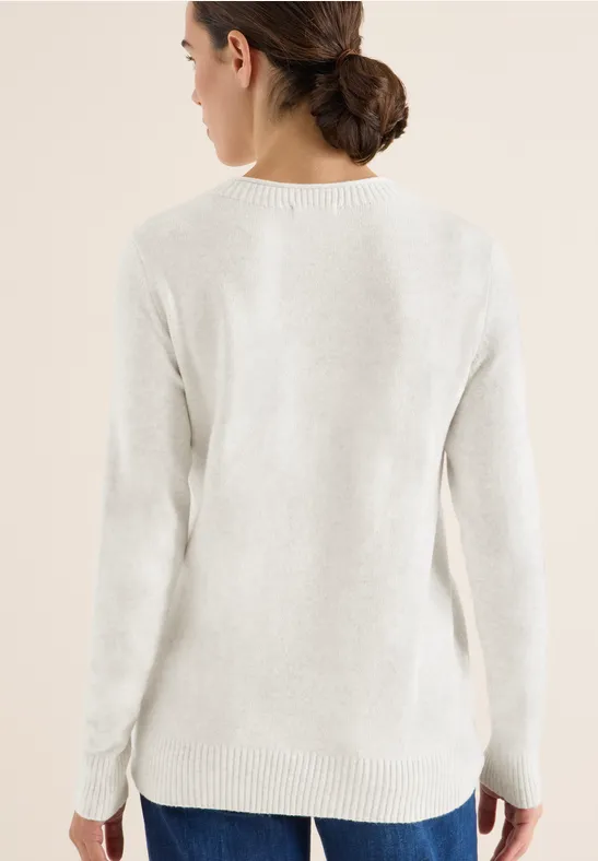 Pull douillet eggshell melange