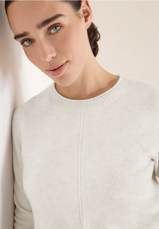 Pull douillet eggshell melange