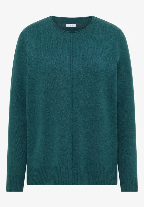 Kuscheliger Pullover dark sea green melange