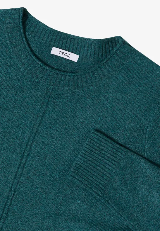 Kuscheliger Pullover dark sea green melange