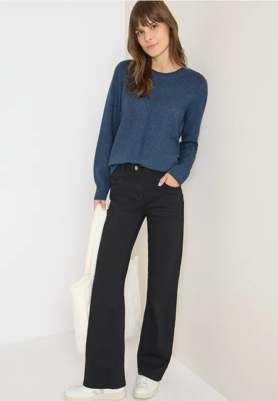 Kuscheliger Pullover cotton blue melange