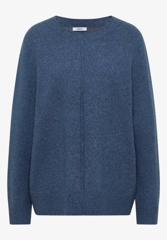 Kuscheliger Pullover cotton blue melange