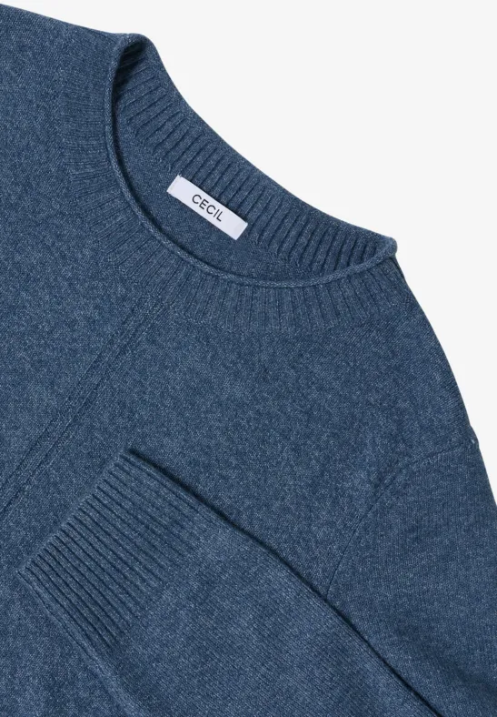 Kuscheliger Pullover cotton blue melange