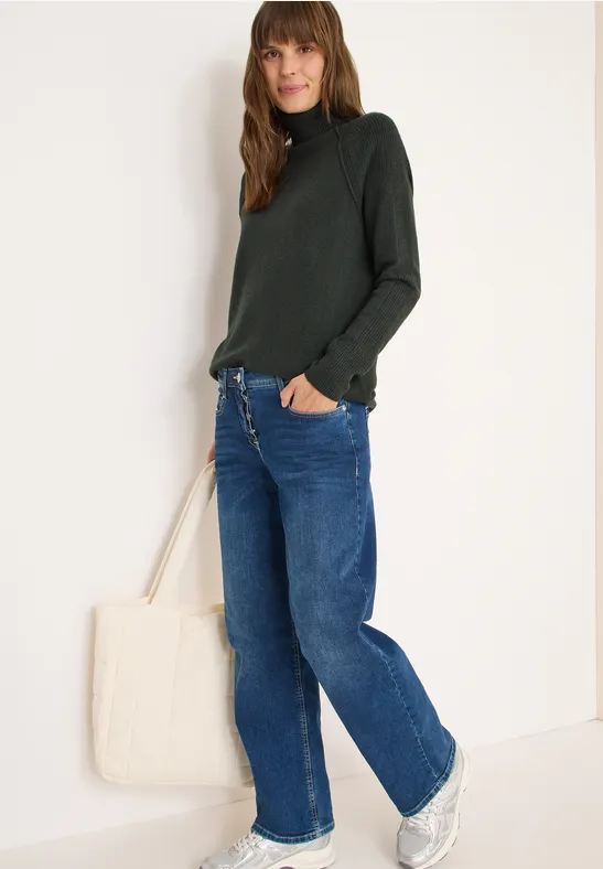 Strukturmix Pullover active khaki melange