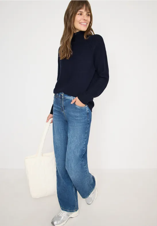 Strukturmix Pullover urban dark blue