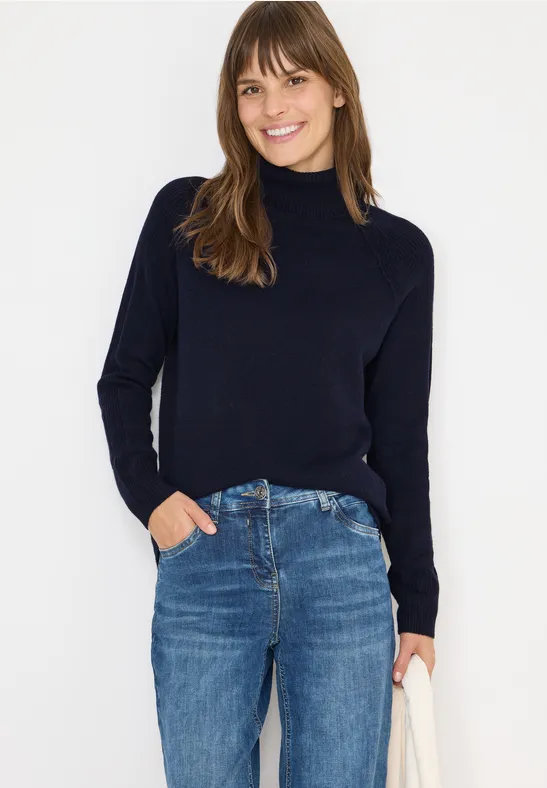 Strukturmix Pullover urban dark blue