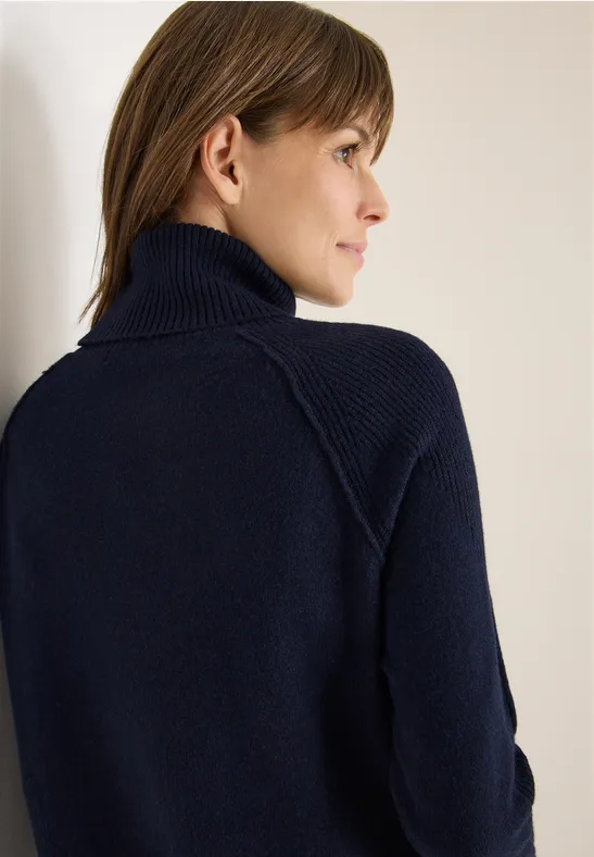 Strukturmix Pullover urban dark blue