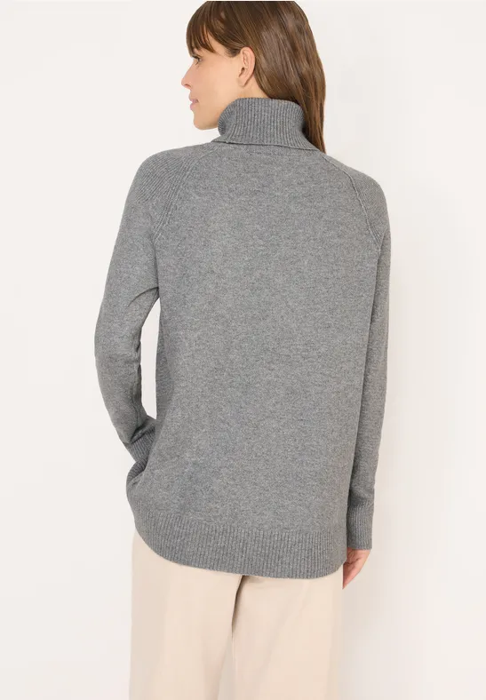 Trui met structuurmix sporty grey melange