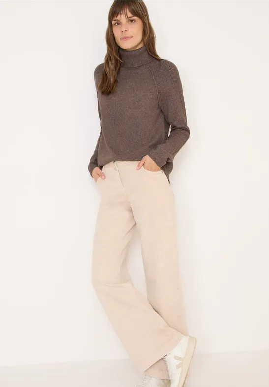 Strukturmix Pullover mushroom taupe melange