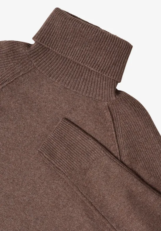 Strukturmix Pullover mushroom taupe melange