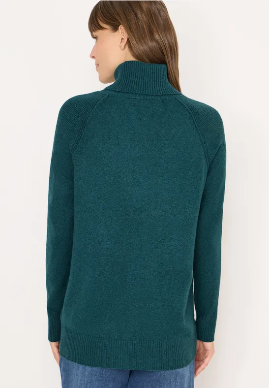 Strukturmix Pullover dark sea green melange