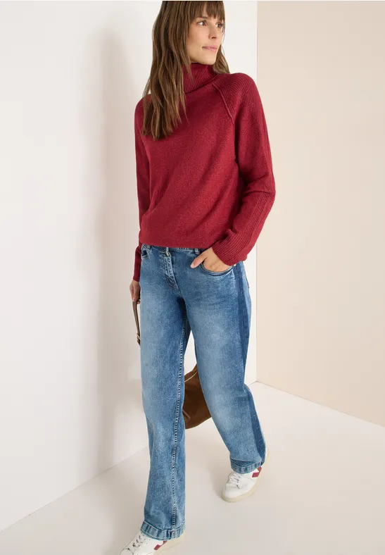 Pull à structure mixte rhubarb melange