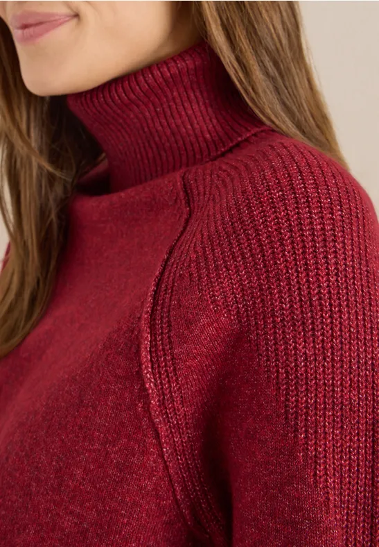 Pull à structure mixte rhubarb melange