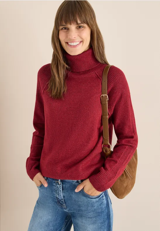 Pull à structure mixte rhubarb melange