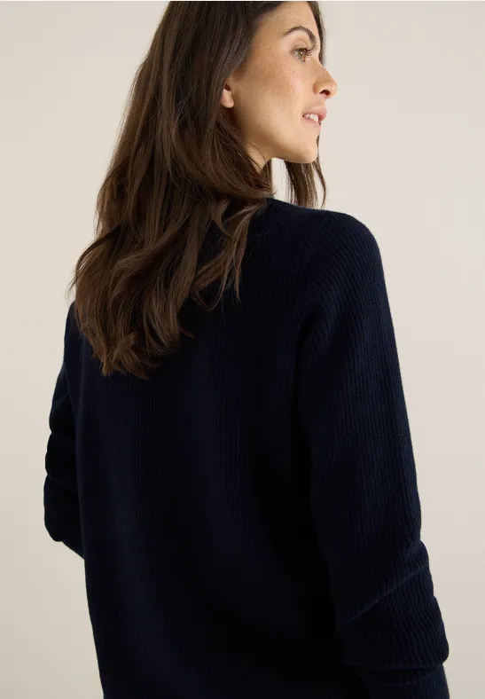 Pull-over avec détails structurés urban dark blue