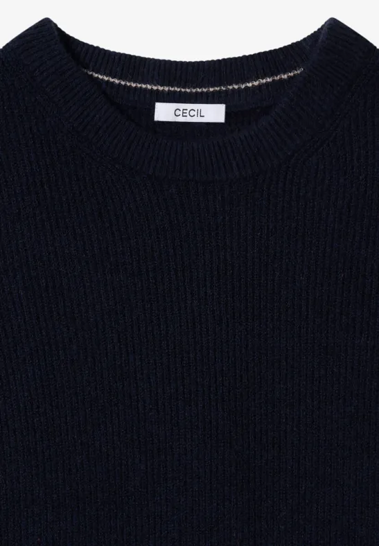 Pull-over avec détails structurés urban dark blue