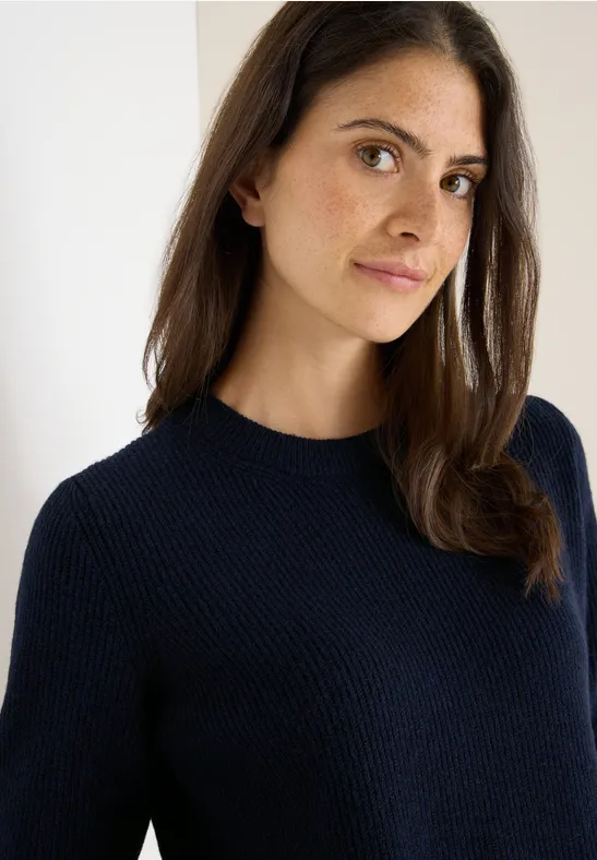 Pull-over avec détails structurés urban dark blue