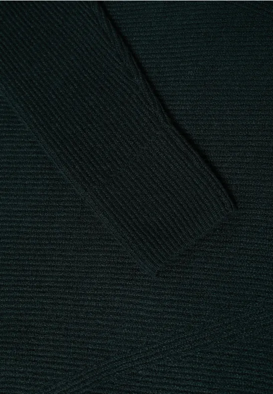 Pullover mit Strukturdetails ink green