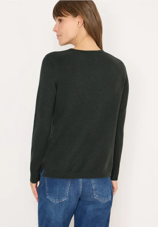 Kuscheliger V-Neck Pullover active khaki melange