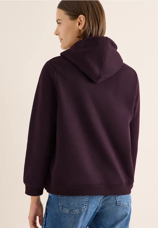 Kapuzensweatshirt eggplant red