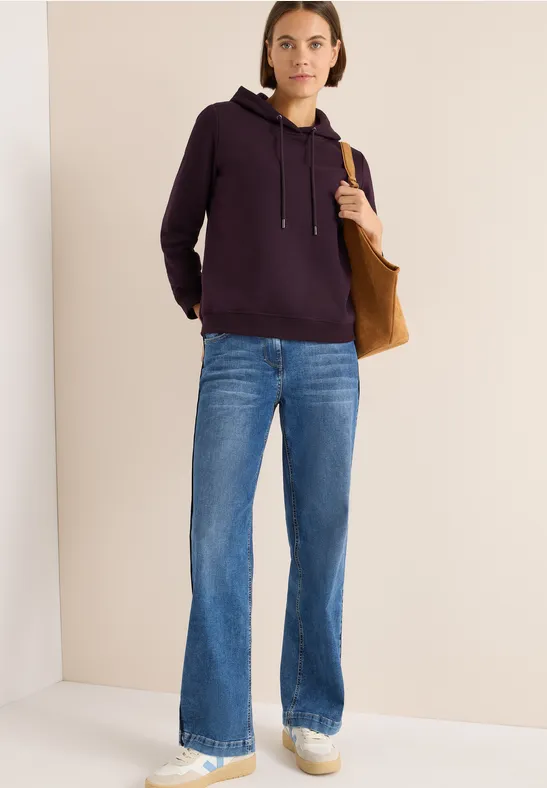Kapuzensweatshirt eggplant red